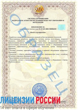 Образец сертификата соответствия (приложение) Очер Сертификат ISO 27001